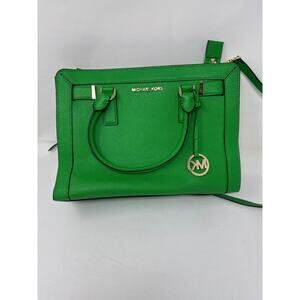 Michael Kors Dillion Saffiano Leather Satchel/Purse - Palm Green Excellent Cond.